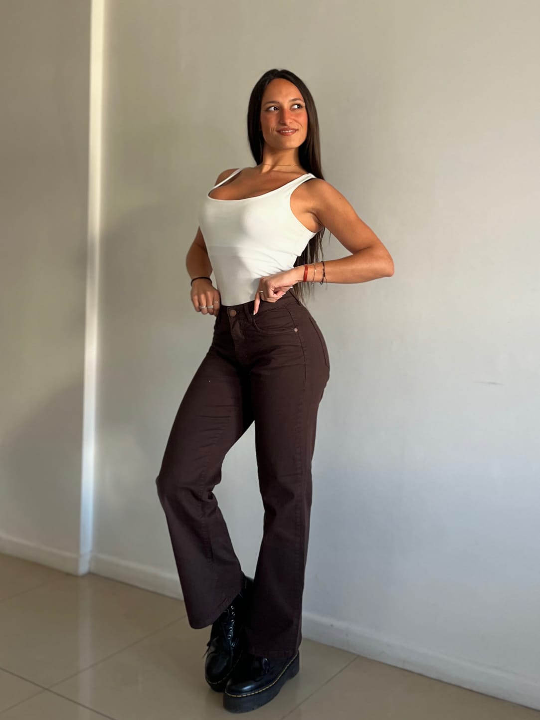 WIDE LEG CHOCOLATE "JOSEFINA"